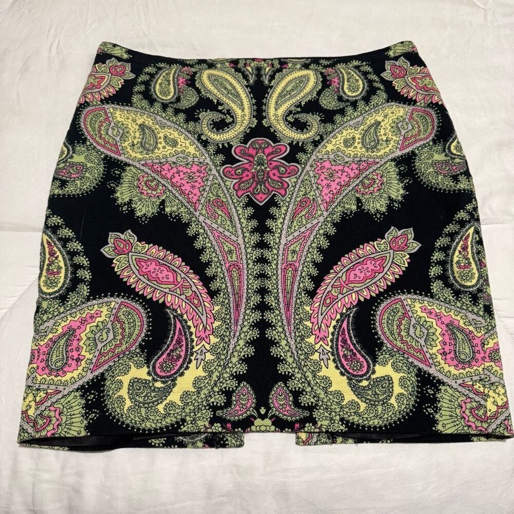 Vintage Y2K INC International Concepts Bright Neon Paisley Mini Skirt 14